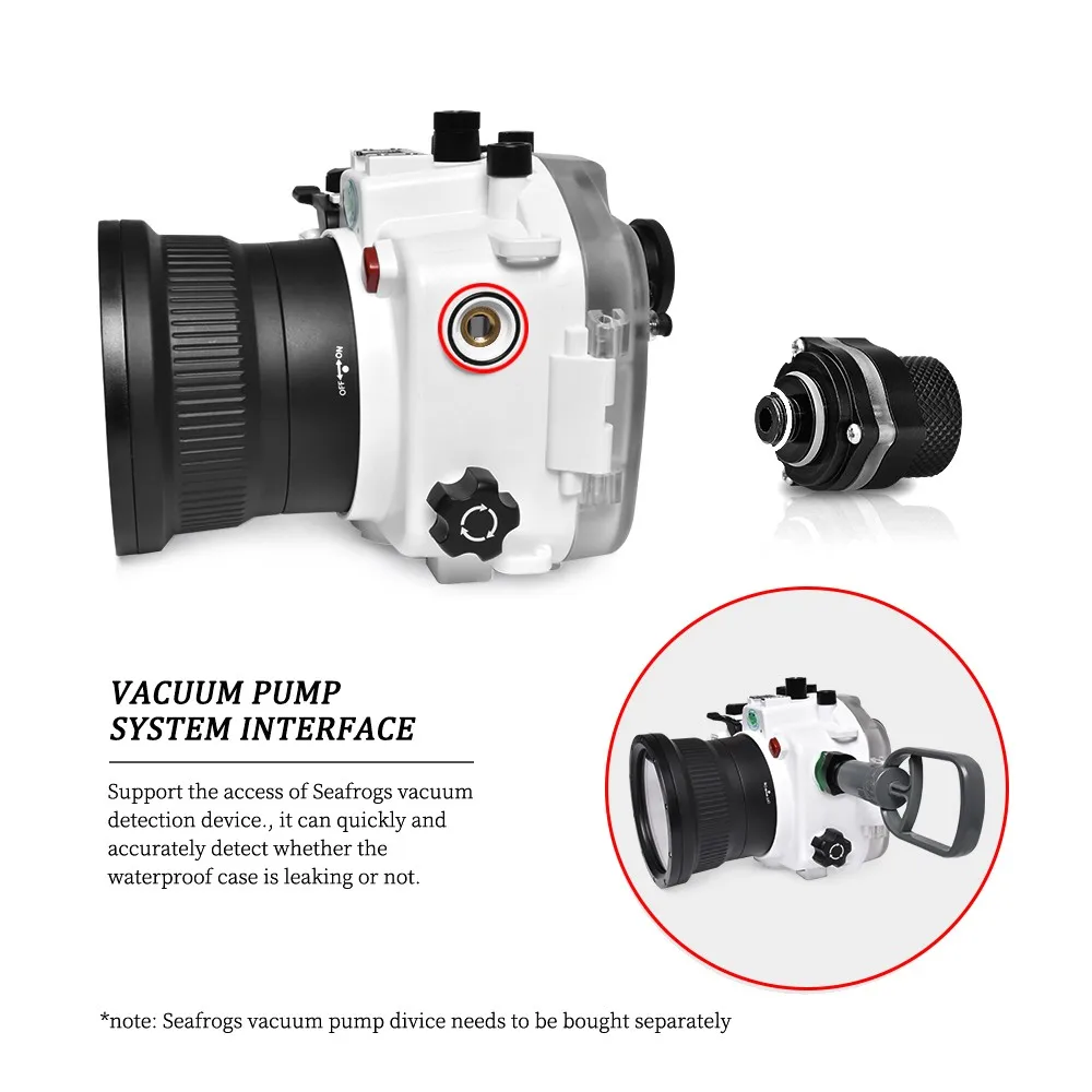 Seafrogs 40M/130FT Underwater Camera Housing Waterproof Case SF-S-A7M4 for Sony