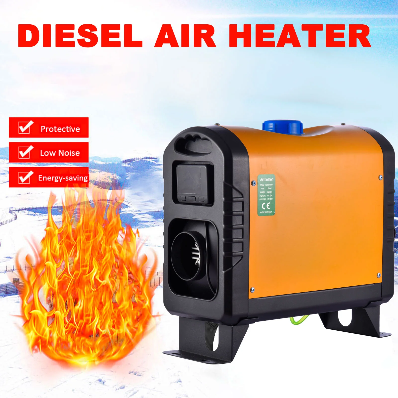 12/24V 5KW Car Air Heater All InHeater Ignition Copper Heater Auto Parking  Fuel Heater With LCD Switch - AliExpress