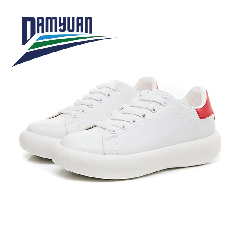 

Женские кроссовки Damyuan, из искусственной кожи, белые, на вулканизированной подошве, классические, однотонные, для весны, 2020
