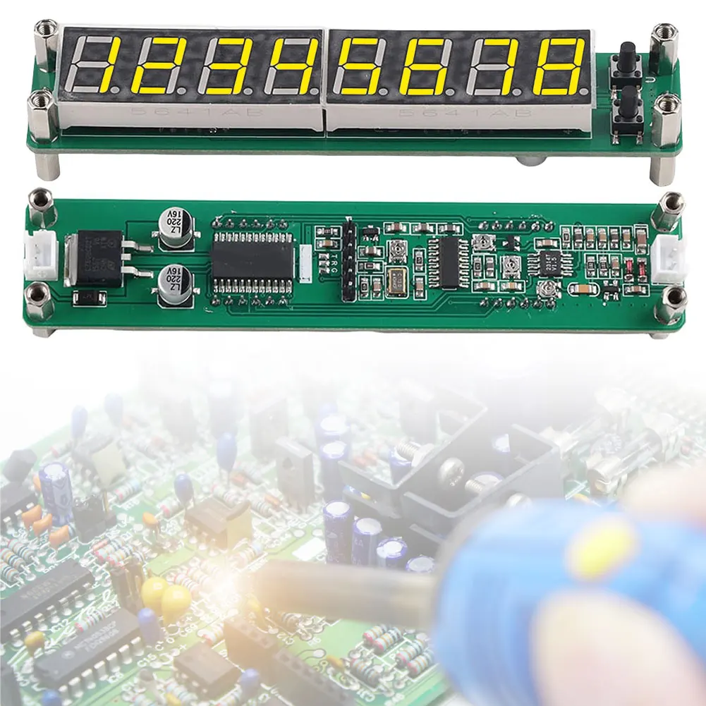 RF Frequency Counter 0.1MHZ-2.4GHz Digital Frequency Meter LED 8-Bit Display DC 8V-15V