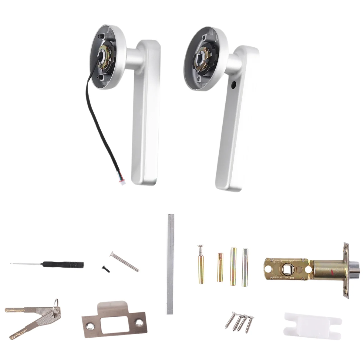 Smart Door Lock Keyless Entry Door Lock Keypad with Handle, Fingerprint with Tuya APP WiFi Control
