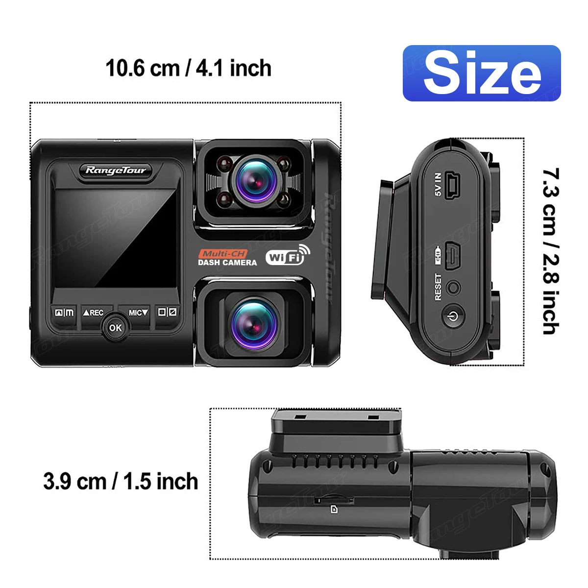 4K 2160P Car DVR D30H Dash Camera Support WiFi GPS Front and Cabin Both 1080P 4 IR G-Sensor Night Video Car Cam Recorder dash cam car dvr monitor