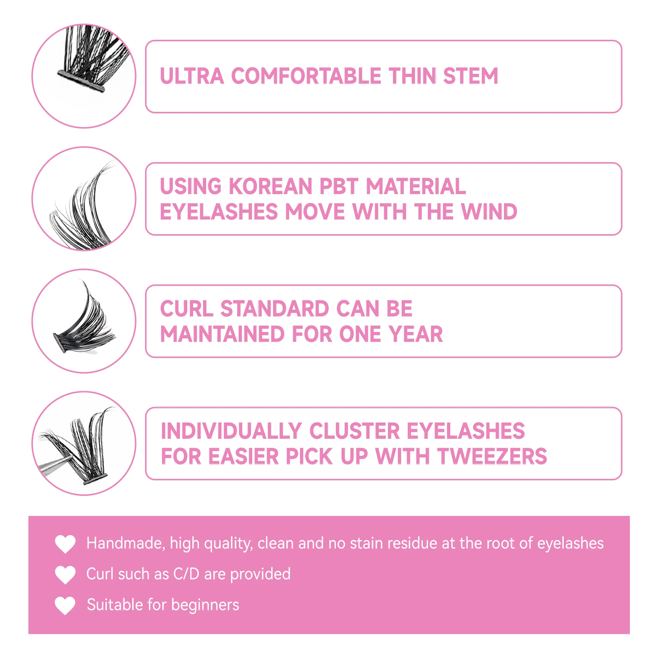 DIY 240PCS 40D 8-16mm Lash Extension Kit Fake Eyelashes Lash Glue Clusters Lash Bond and Seal Makeup Tools for Gluing Lashes