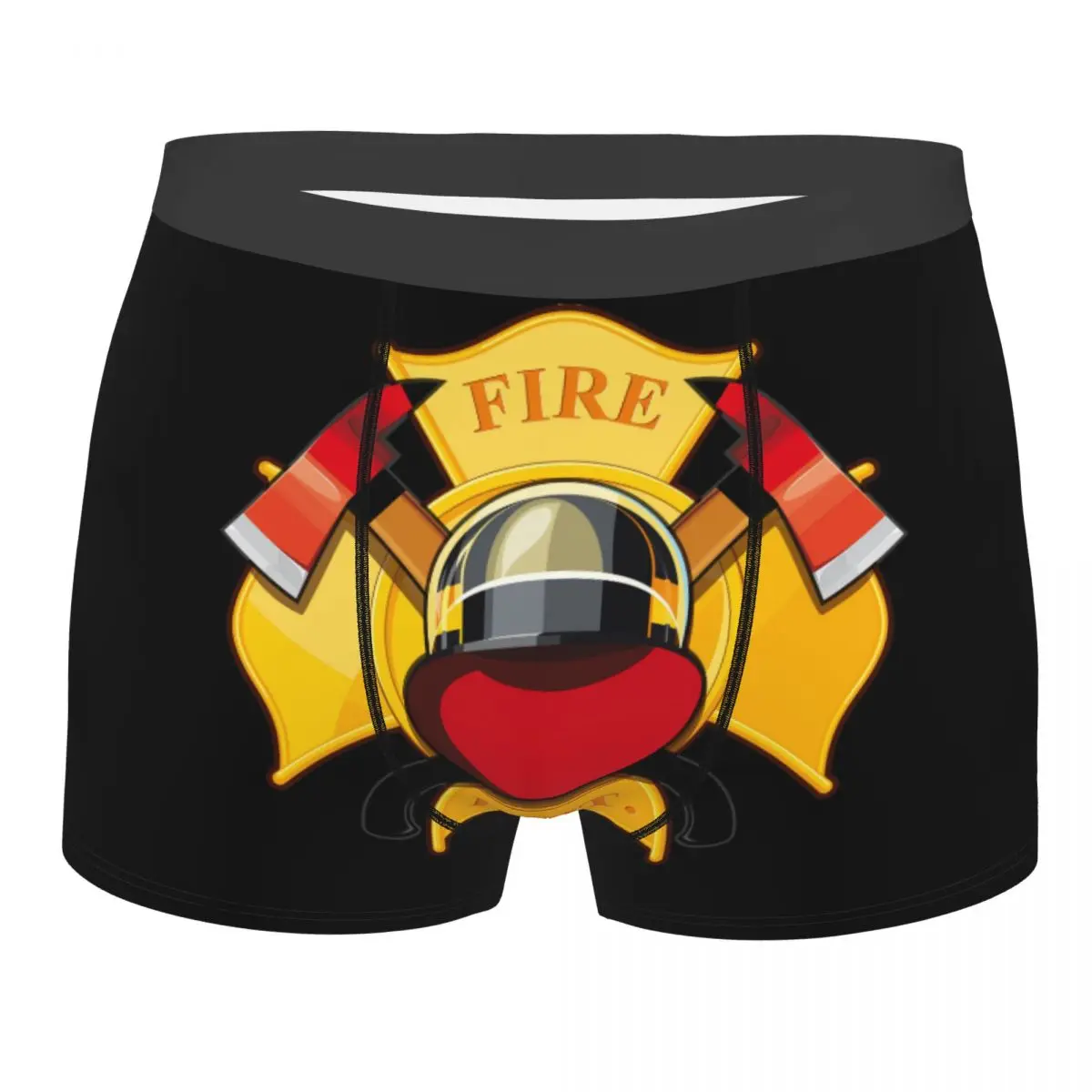 firefighter Fire Department Badge Mencosy Boxer Briefs Underpants Highly Breathable High Quality Birthday Gifts red fire department badge men women socks firefighter windproof beautiful suitable for all seasons dressing gifts
