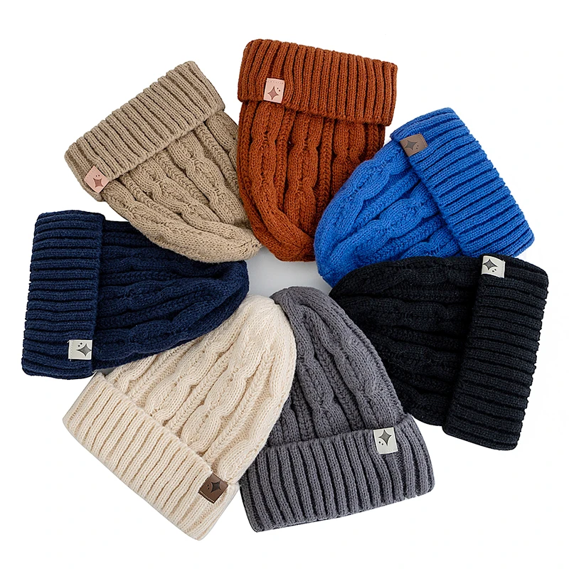 New Unisex Warm Winter Hats Fashion Streetwear Beanie For Women Couple Outdoor Winter Knitted Hat