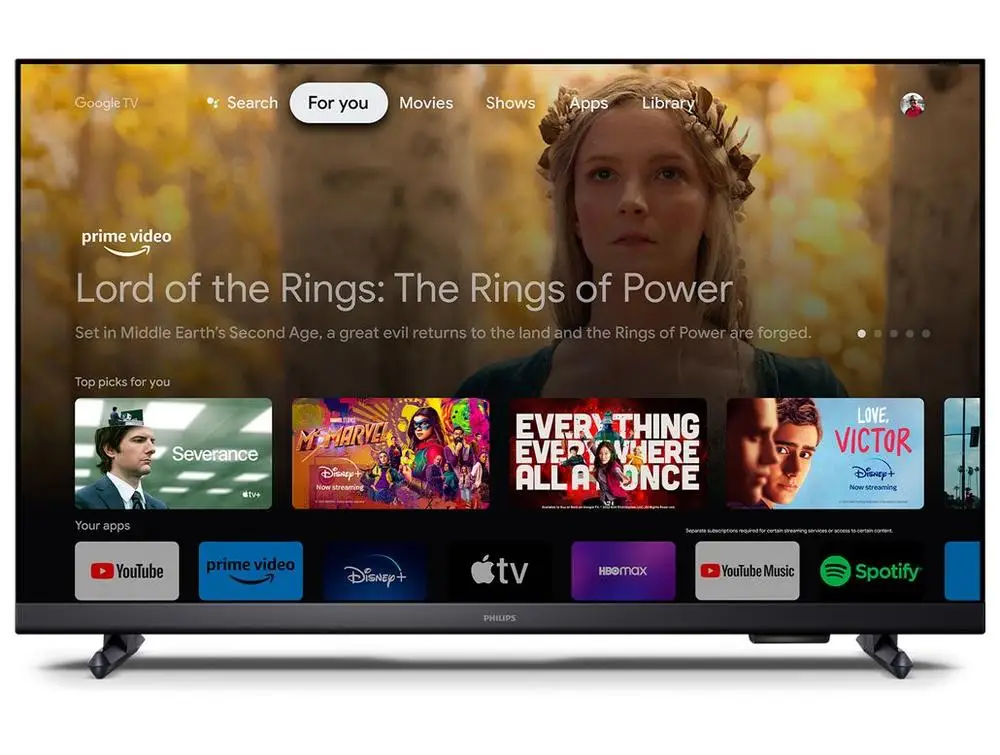 Smart TV 43" Philips Full HD DLED 43PFG6918/78 60Hz Google TV Quad Core Google Assistente 3 HDM 5