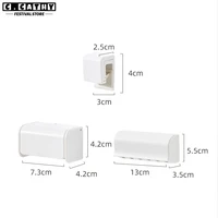 Toothbrush Holder Toothpaste Storage Traceless Wall-mounted Family Bathroom Waterproof Tooth Brush Organizer Accessories 2