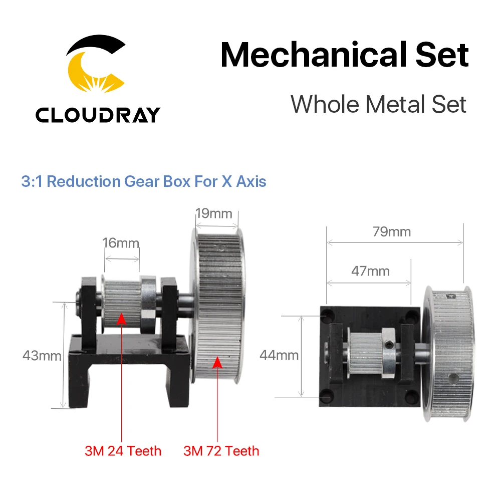 Cloudray CO2 Laser Metal Parts Transmission Laser head Mechanical Components for DIY CO2 Laser Engraving Cutting Machine