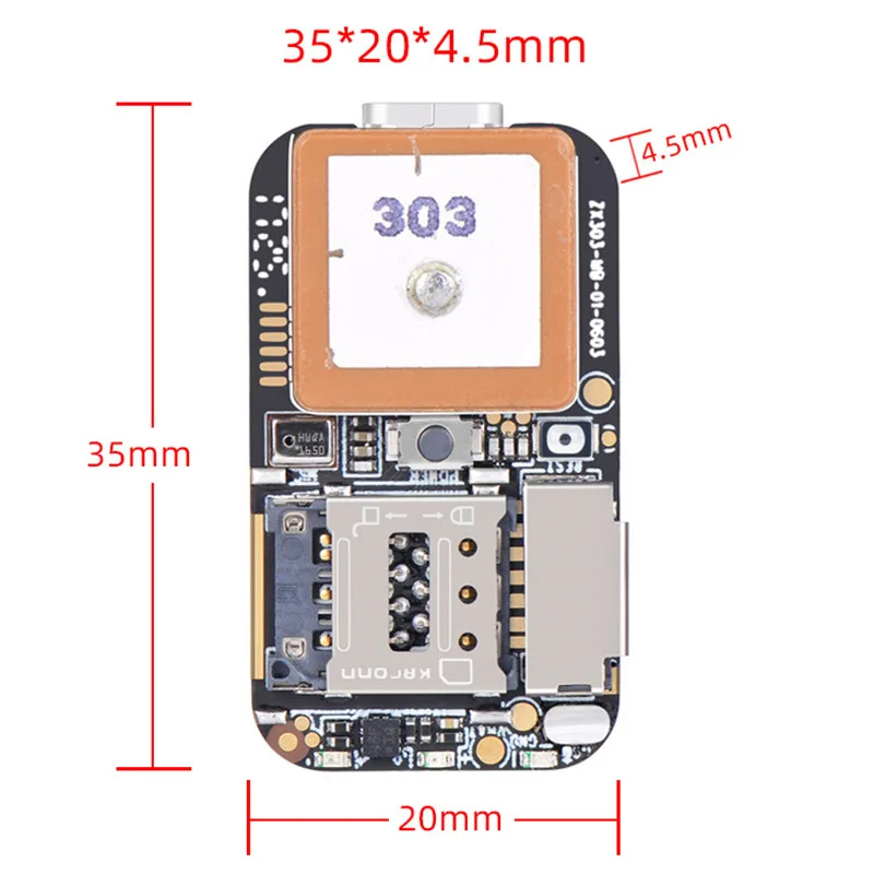 Super Mini Size GPS Tracker GSM AGPS Wifi LBS Locator Free Web APP Tracking Voice Recorder ZX303 PCBA Inside 87HE smart tracker