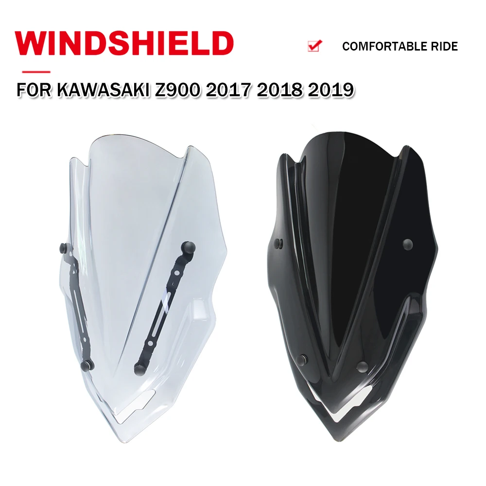 

For Kawasaki Z900 Z 900 2017 2018 2019 Z-900 Motorcycle Touring Windscreen Double Bubble Windshield Baffle Air Wind Deflectors