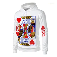 2024 New Playing Cards Poker Print Hoodies King Queen Graphic Sweatshirts For Men Winter Women Funny Tracksuit Boys Clothes Tops 2