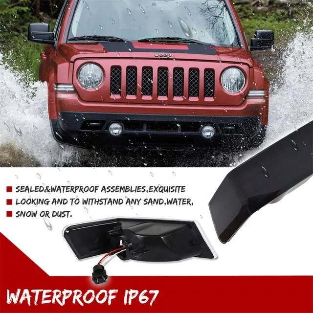 Luces Intermitentes Delanteras Para Jeep Patriot 2007-2014 | Compatibles Con OEM 68004181AB/68004180AB | Sin Bombilla Incluida