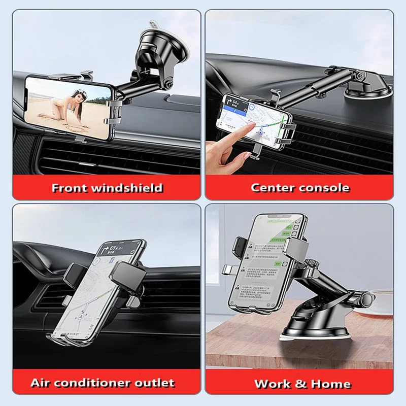 Sucker Car Phone Holder  Air Outlet Car Phone Bracket GPS Telefon Mobile Cell Support For iPhone Xiaomi Smartphone Stand images - 6