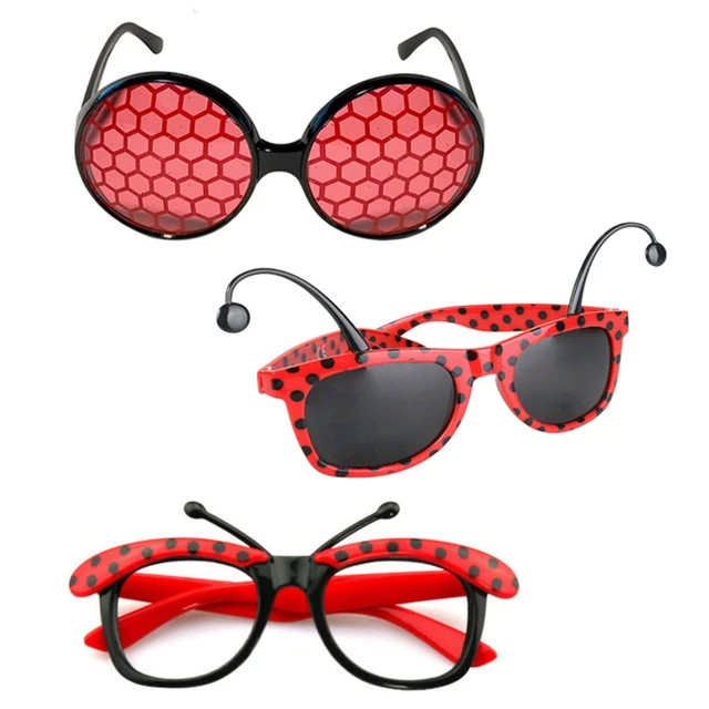 Women Girls Halloween Christmas Ladybird Hair Hoop Glasses Fairy Party Cosplay Fancy Costume Accessories Stage Performance Props 4