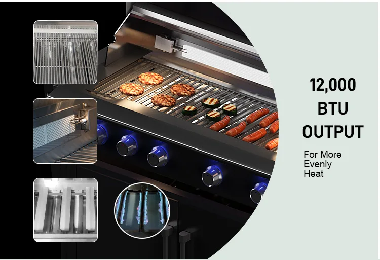 Description Picture 3 of itemPoland Popular BBQ Grill Outdoor Large Cooking Area Barbecue Smoker Grill Oil Drum Charcoal Grill Offset Smoker