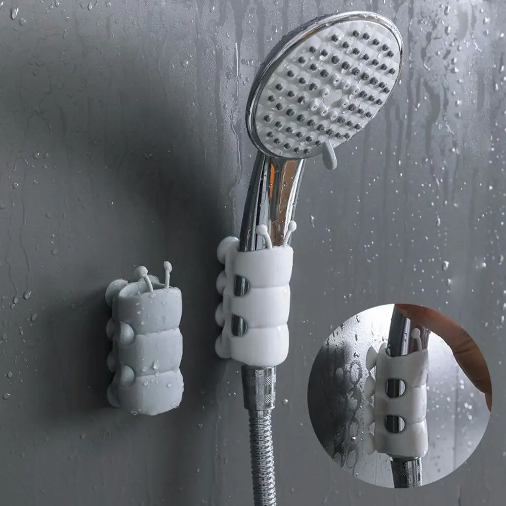 Silicone Punch-free Bathroom Accessories Suction Cup Shower Head Holder Shower Bracket Wall Rack Bathroom Hooks