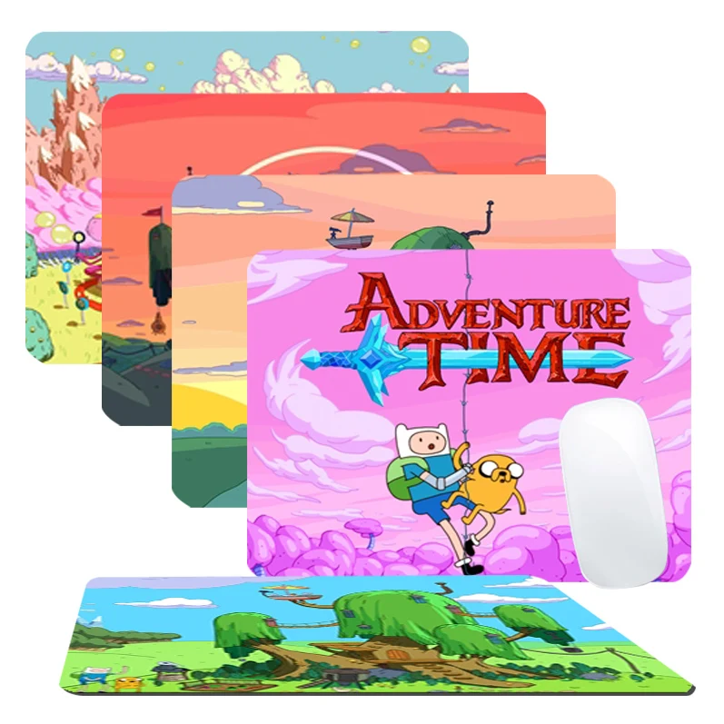 

A-ADVEN-TURE-TIMEES Mousepad Small Cartoon Anime Gaming Mouse Pad Keyboard Mouse Mats Smooth Company for PC Gamer Mousemat