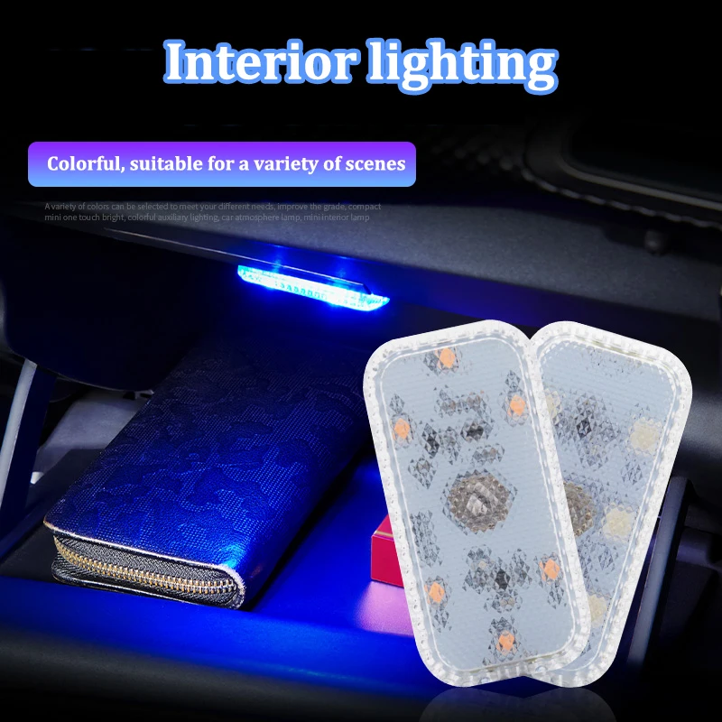 1/4x Car USB Rechargeable LED Touch Light Wireless Roof Reading Mini Night  Lamp
