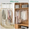 Clothes Dust Cover Bedroom Closet Hanging Floor Transparent Household Coat Dust Cover Garment Rack Cover Storage Organizer 4