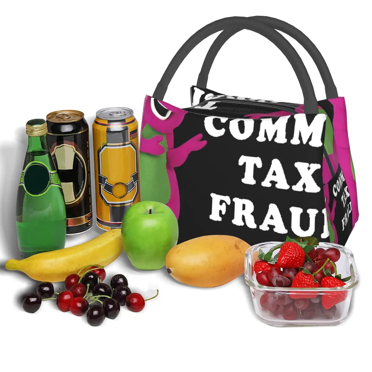 Commit Tax Fraud Portable insulation bag for Cooler Thermal Food Office Pinic Container