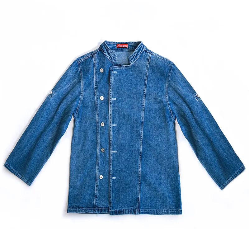 

Long Sleeve Kitchen Chef Restaurant Uniform Service Bakery Breathable Chef Dress White Apron Kitchen Work Uniform