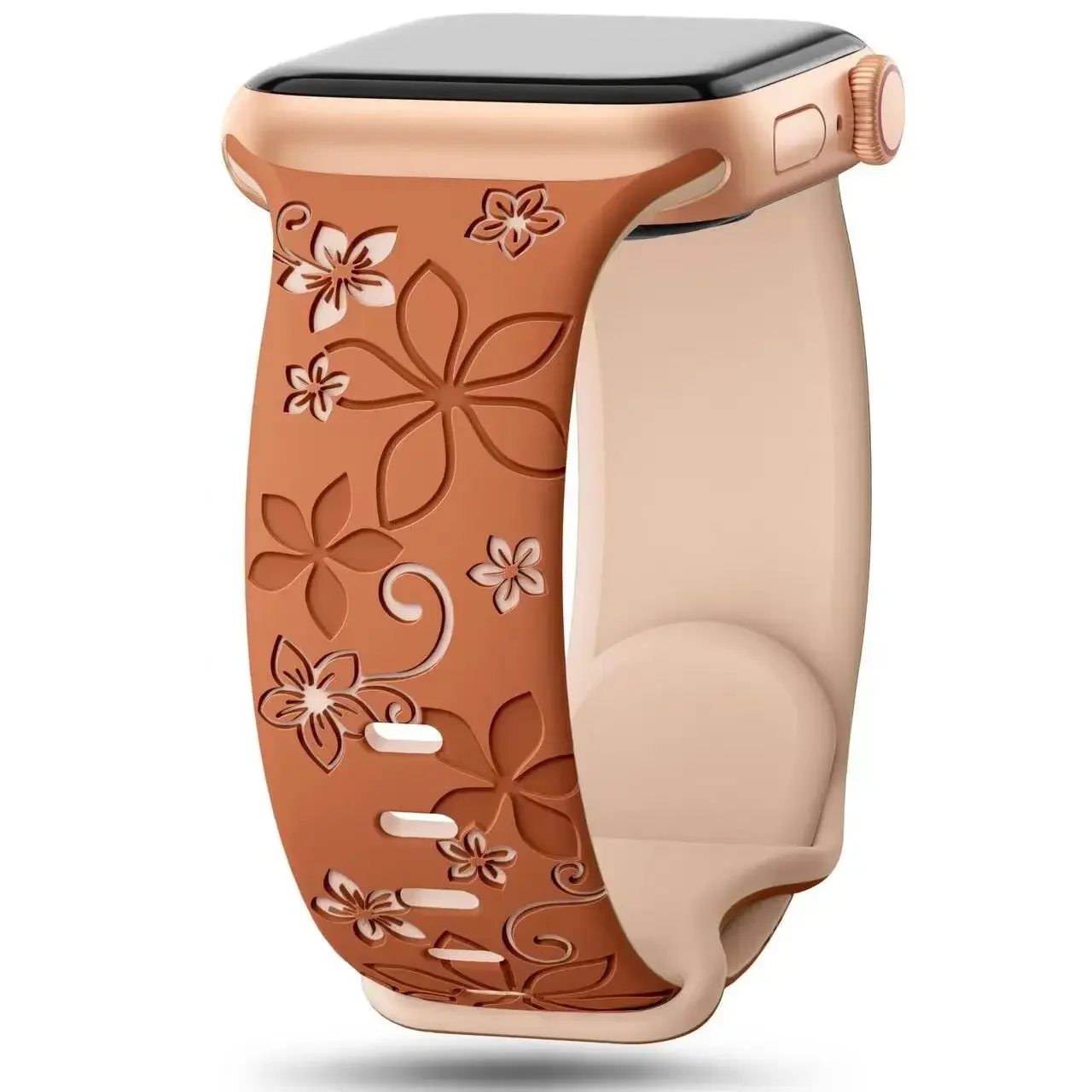 ตัวเลือกสินค้า สายซิลิโคน Apple Watch สายสลักลาย รองรับหลายขนาด