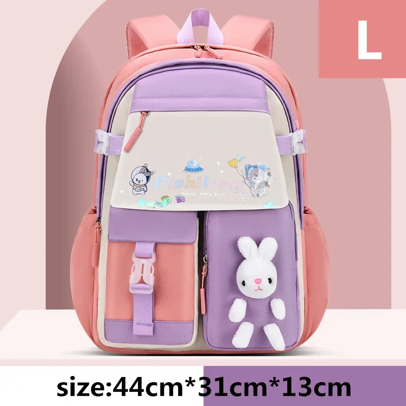 

Cartoon Rabbit Doll School Bags For Teen Girls Fashion Contrast Lovely Backpack Cute Kids Printing Schoolbags Satchel Rucksack