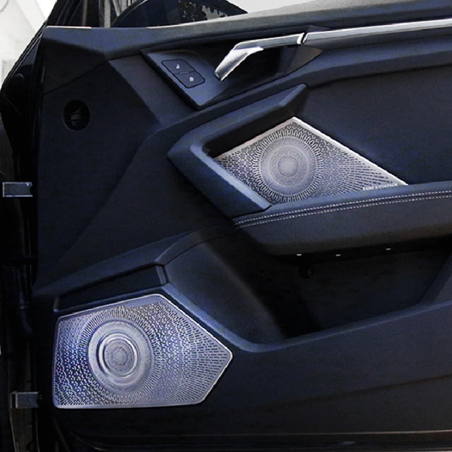 

Car Door Panel Loudspeaker Pad Speaker Frame Cover Trim For Audi A3 8Y Sedan Sportback 2021 2022 Stainless Steel Accessories