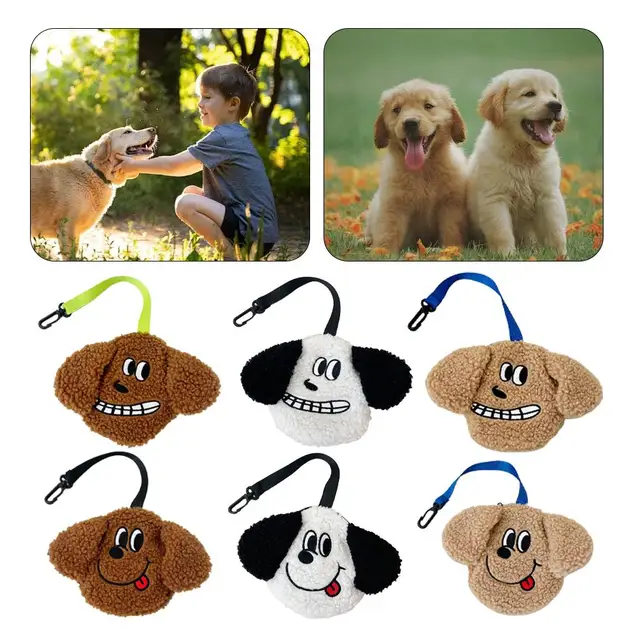 1Pcs Plush Puppy Pet Feces Collection Bag Pet Garbage Storage Bag Dur-able Leak-proof Portable Pet Waste Bags Pet Supplies
