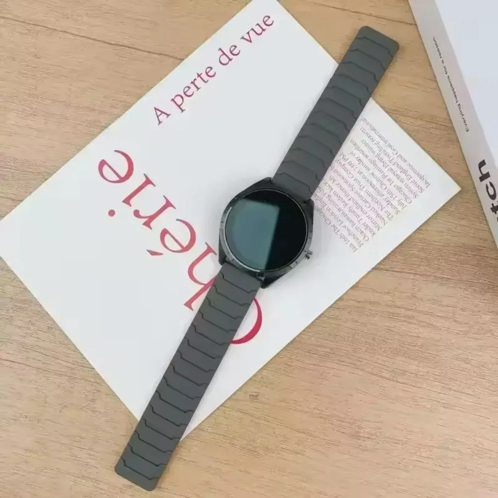 Magnetic Silicone Sport Wristband - 22mm Adjustable Bracelet Strap