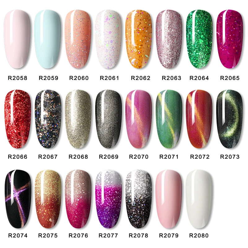 Nail Polish ROSALIND Thermal Nail Polish Temperature Changes Color UV Glitter Nail Gel Semi Permanent Varnishes Base Top All For Nails Art