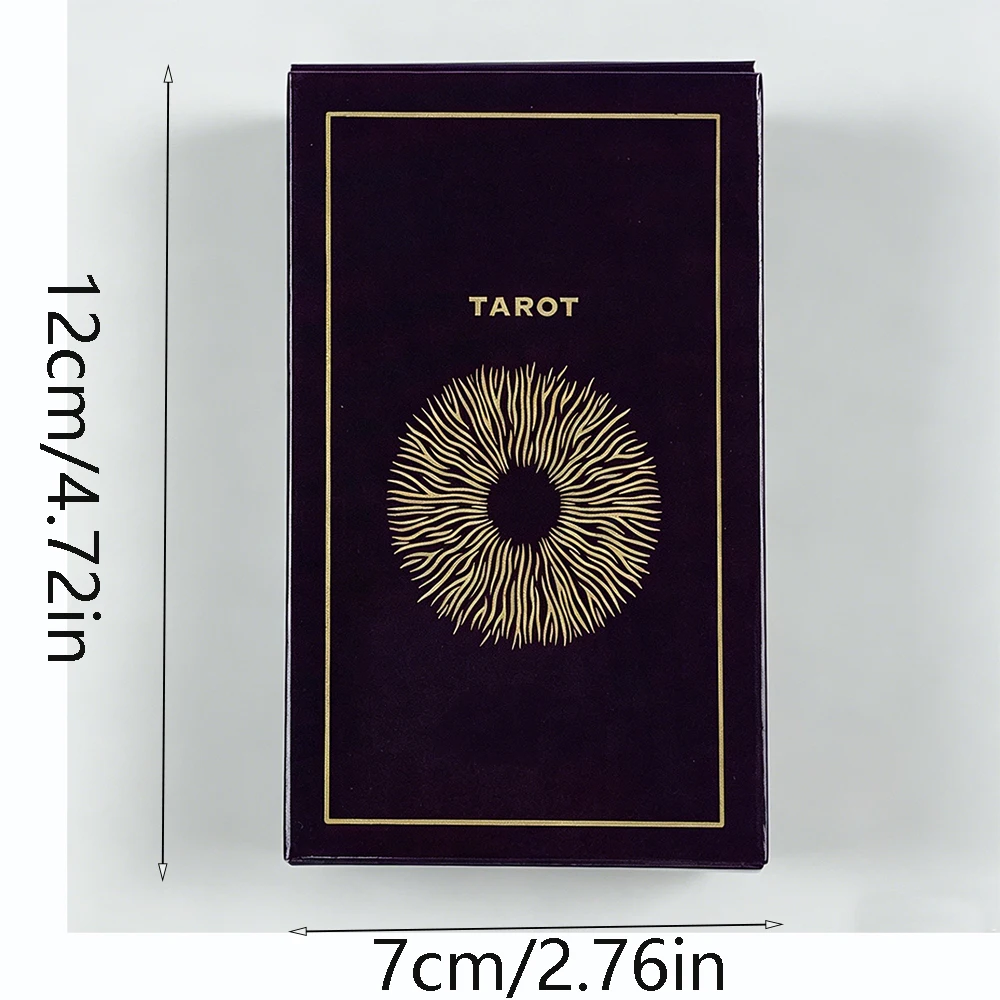 12x7CM 대형 타로 카드 초보자를 위한 종이 가이드북이 포함된 점술 카드 게임, 영적 지도 및 수집가에게 적합