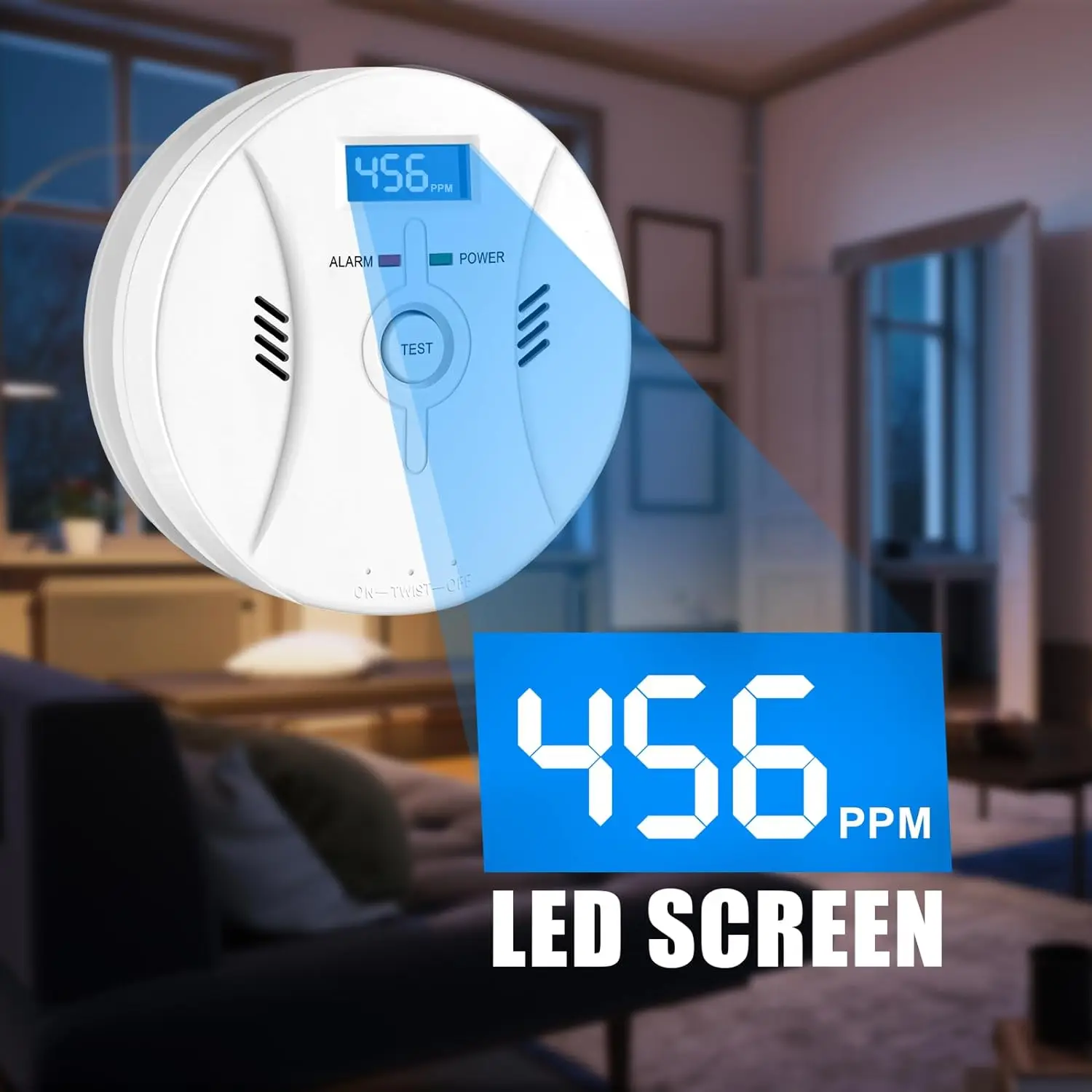 Carbon Monoxide Smoke Detector CO and Smoke Alarm Combination CO Alarm Fire Alarm for Home and Kitchen 2 in 1 carbon monoxide alarm smoke alarm