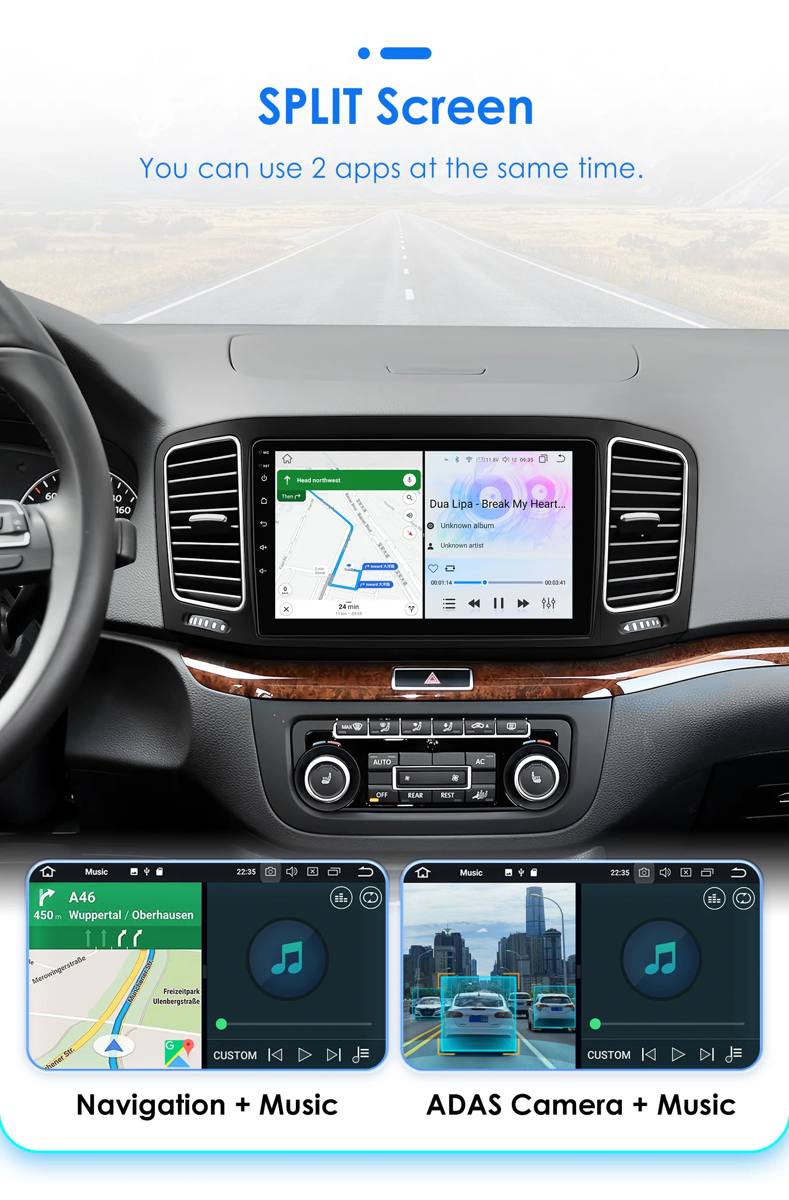 Android 14 Für Volkswagen VW Sharan SEAT Alhambra 7N 2010-2021 multimedia 4G 8 Core Autoradio 360 Cam GPS navi Stereo 2DIN Bildschirm – Detail 35