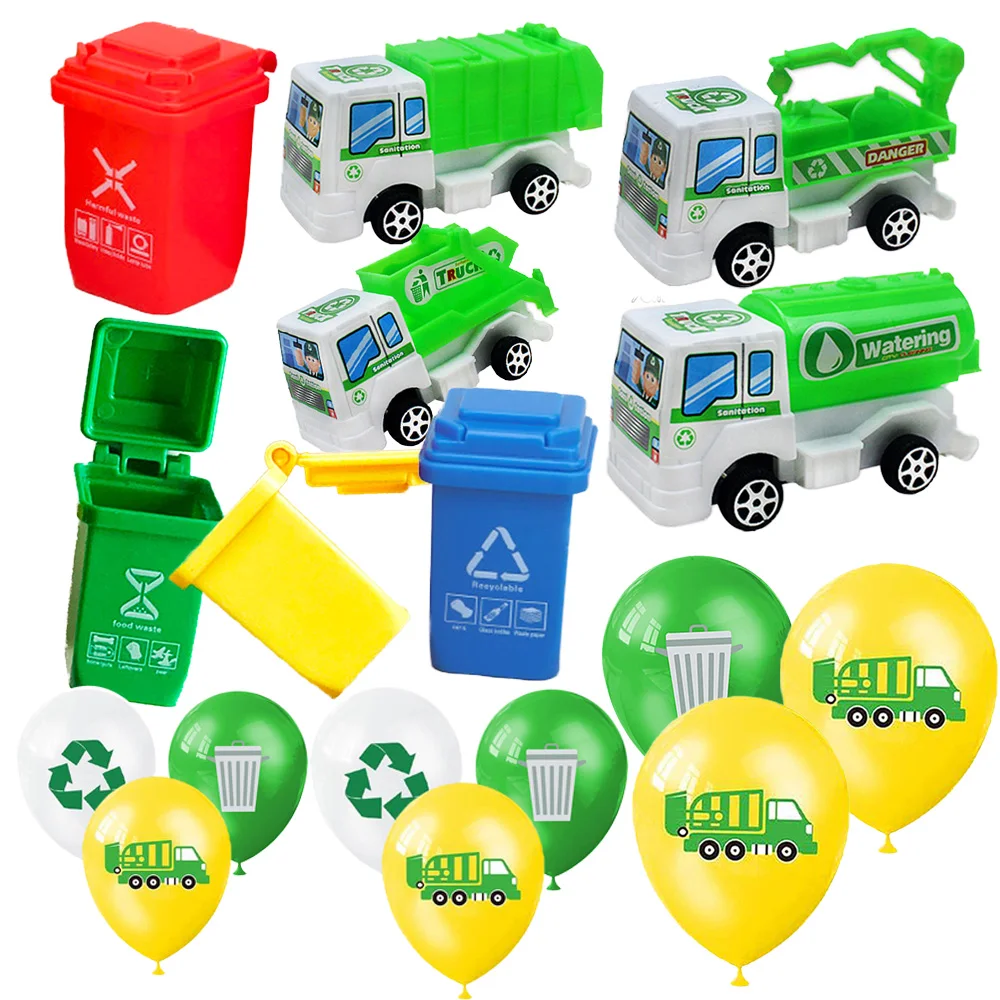 

Garbage Truck Cake Topper Trash Decorations Trash Can Birthday Party Trash Truck Waste Management Recycling Party Supplies