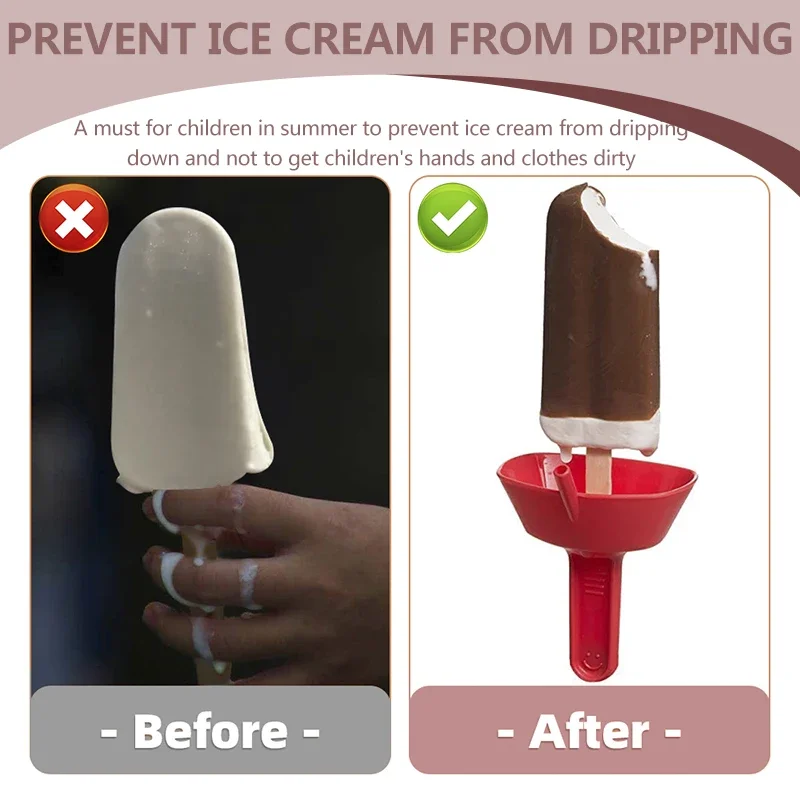 Ice Cream Mold Drip Free Ice Holder Mess Free Frozen Treats Rack Popsicle Holder with Straw for Kids Drip-Proof Popsicle Rack ice mold popsicle rack ice cream molds popsicle holder