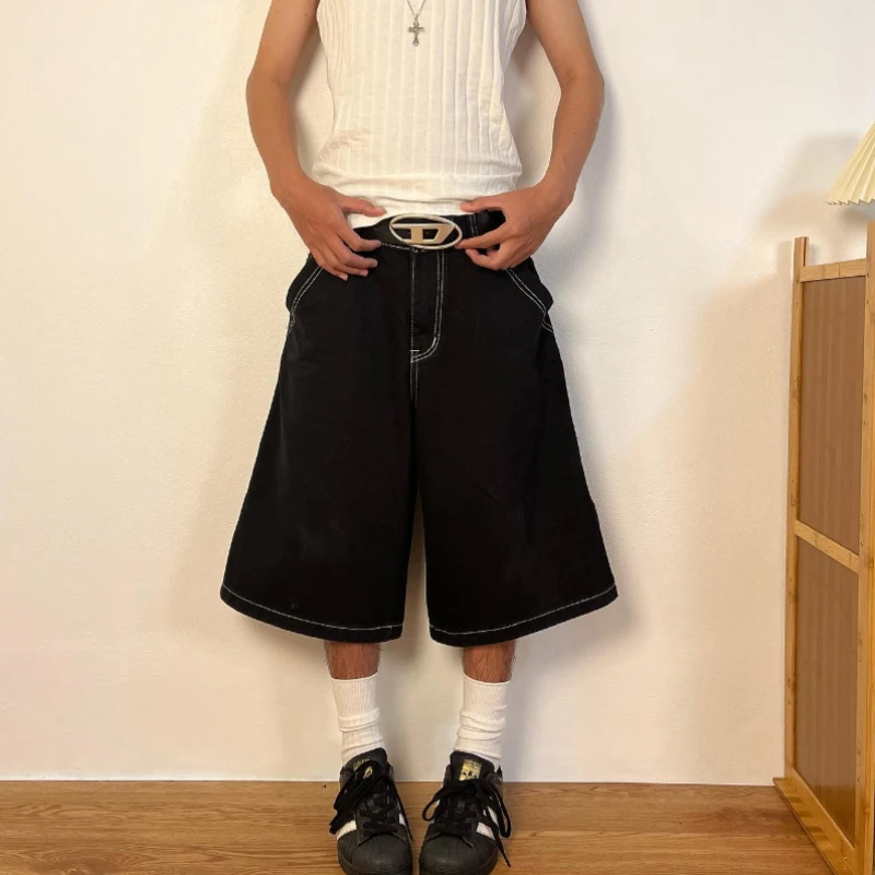 HOUZHOU Y2k Baggy Jeans Women Men Retro Streetwear High Waist Big Pattern Vintage Wide-leg Trousers Hiphop Gothic Pants Harajuku