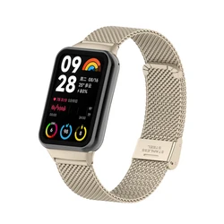 Breathable Stainless Steel Mesh Strap with Adjustable Buckle (Starlight)