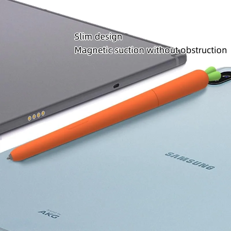 Estojo de Silicone para Lápis Tablet Touch Stylus Pen Cover Cartoon Cute Carrot para Samsung Galaxy Tab s6 Lite s7 fe s8 Ultra s9 Plus - Imagem 6