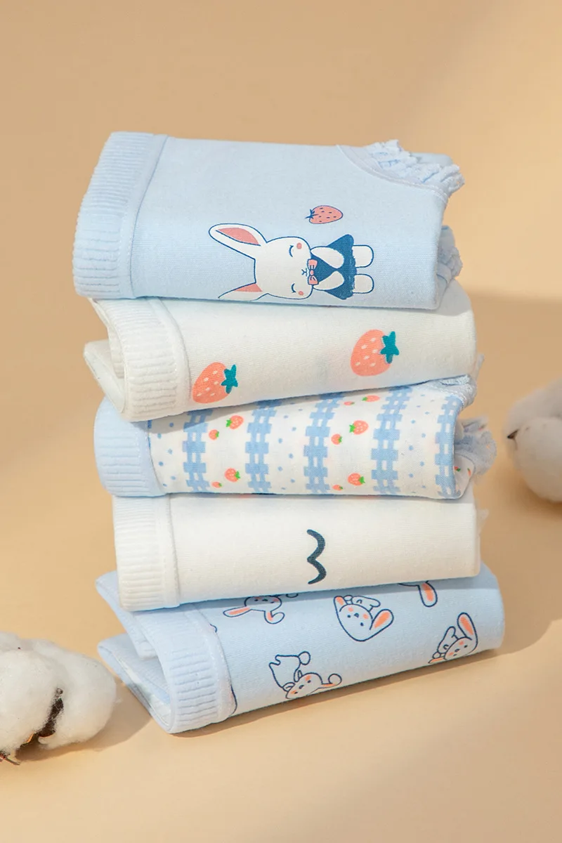 Cotton Strawberry Cute Rabbit Women's Panties Image 16