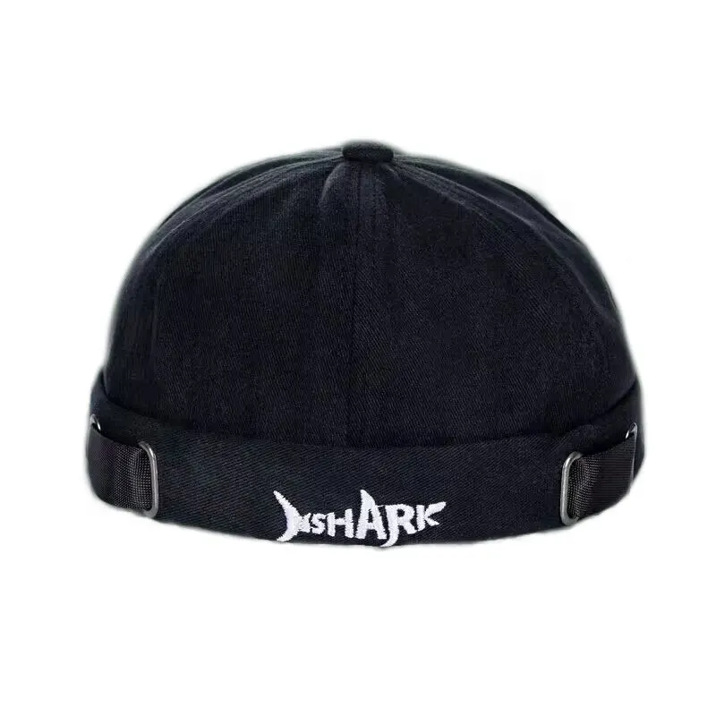 Nouveau chapeau de rue Hip Hop sans bords, Design créatif en forme de requin avec lettres brodées, chapeaux décontractés, bonnets Skullies à la mode_voghion.com