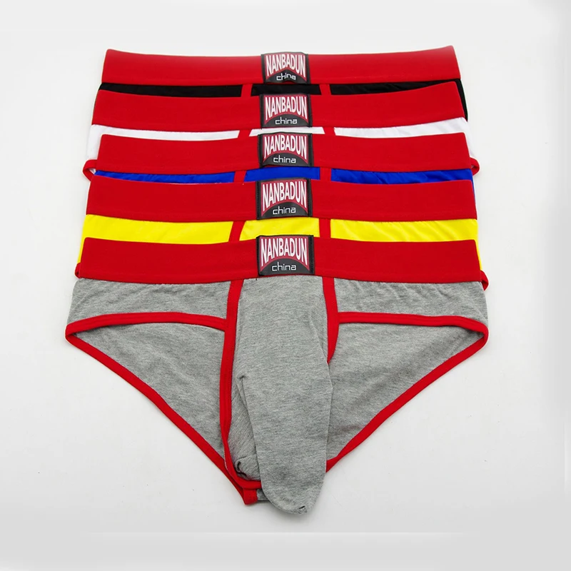 Bulge Elephant Nose Briefs Men Cotton Underwear Panties Sexy Gay U convex Big Penis Pouch Briefs Shorts Funny Jet Bag Trunks 6