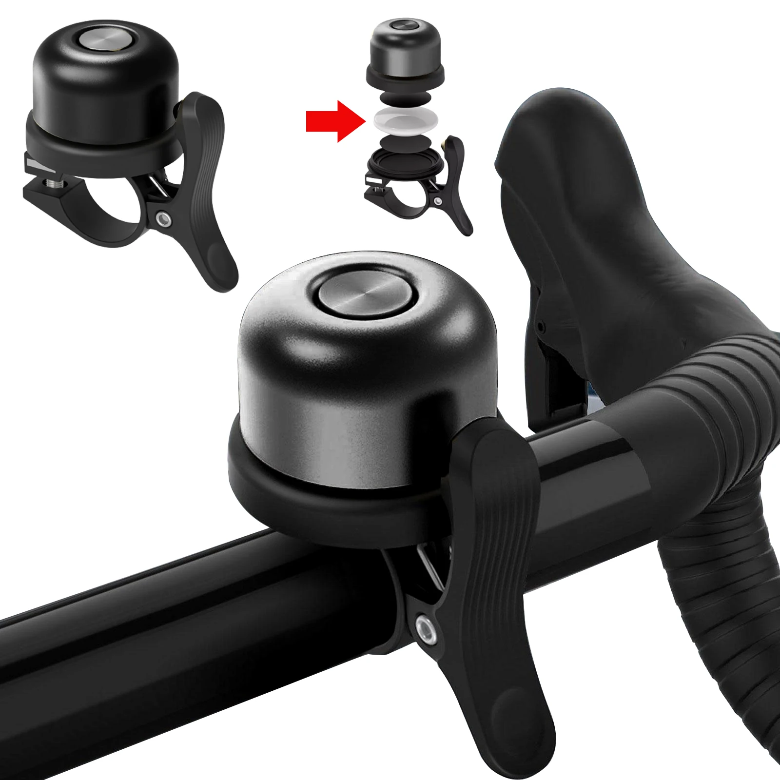 Classic-Bike-Bell-for-AirTag-Bell-Case-Waterproof-Bike-Mount-Bicycle ...