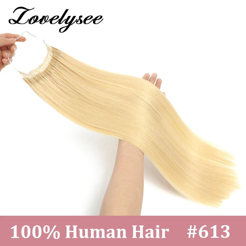 Cotton string twins I-tip thread hair extensions Straight Natural color hair Brazilian Remy human For woman No weft 12"-26"