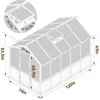 6x10FT Wood Greenhouse, Greenhouses for Outdoors with Lockable Door, Cedar Frame & Adjustable Vent, Green House 2