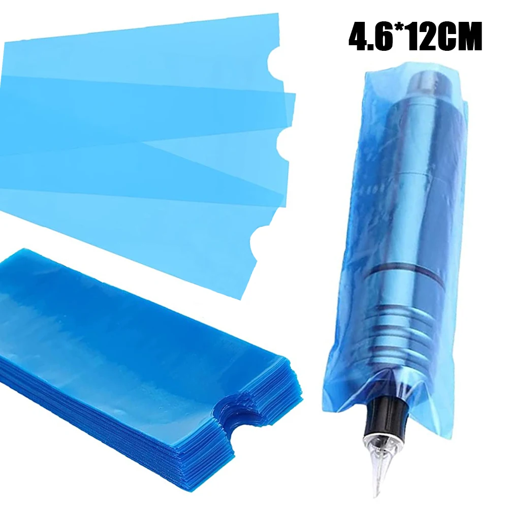 50/200pcs Tattoo Pen Covers Sleeves Plastic Blue Black White Dustproof Protection Bags for Machine Pen Filter Accessories 10sets wear protection bag bottom studs rivets diy leather buttons screw for bags hardware belt accessories for bag feet screw