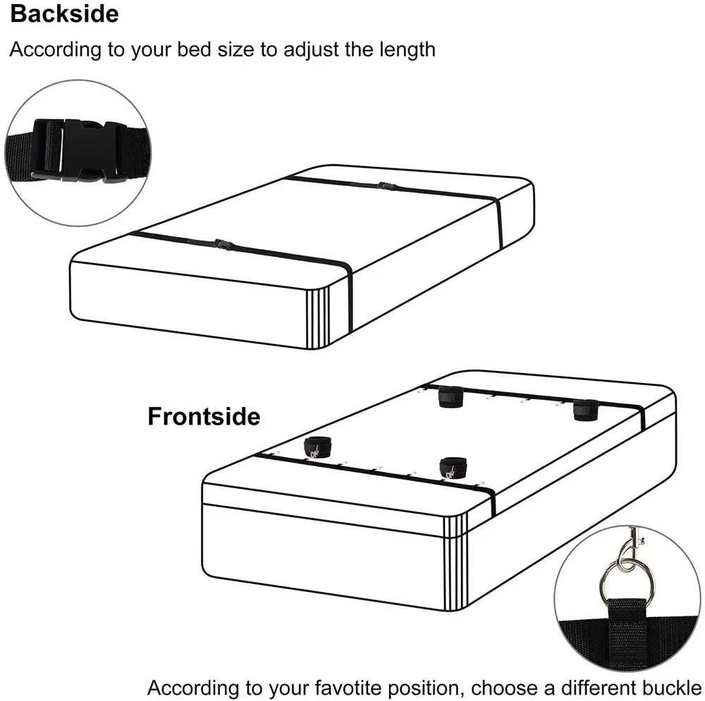 Bed BDSM Bondage Adult Sex Toys Nylon Handcuffs Ankle Cuffs for Women Couples Games
