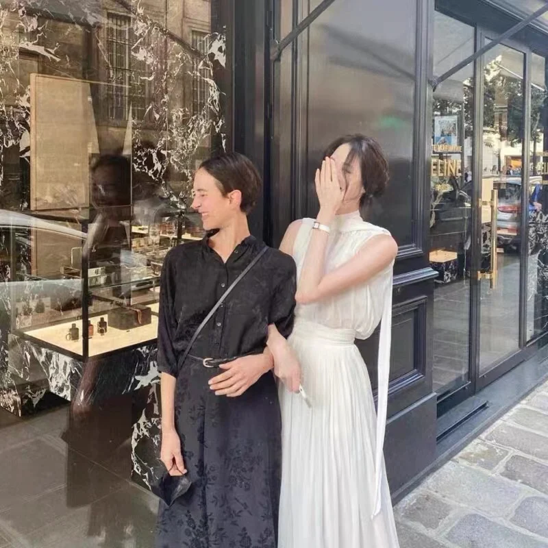 Elegant Halter Midi Dresses for Women Sleeveless Holiday Style Summer New Wedding Evening Party Dress Prom Vestidos Mujer