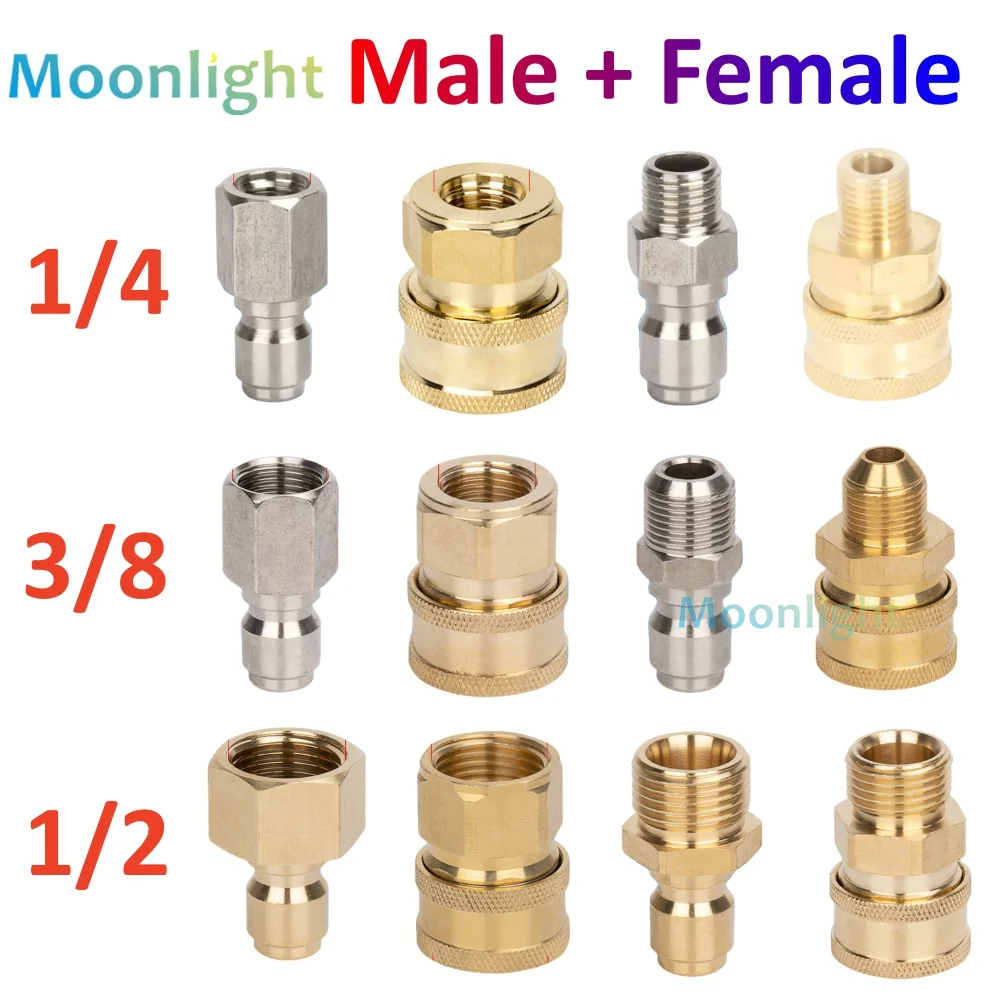 3 Set van 2 Auto Wassen Draagbare M22 naar 1/4 Adapter Snelle 3 Set van 2 Auto Wassen Draagbare M22 naar 1/4 Adapter Snelle