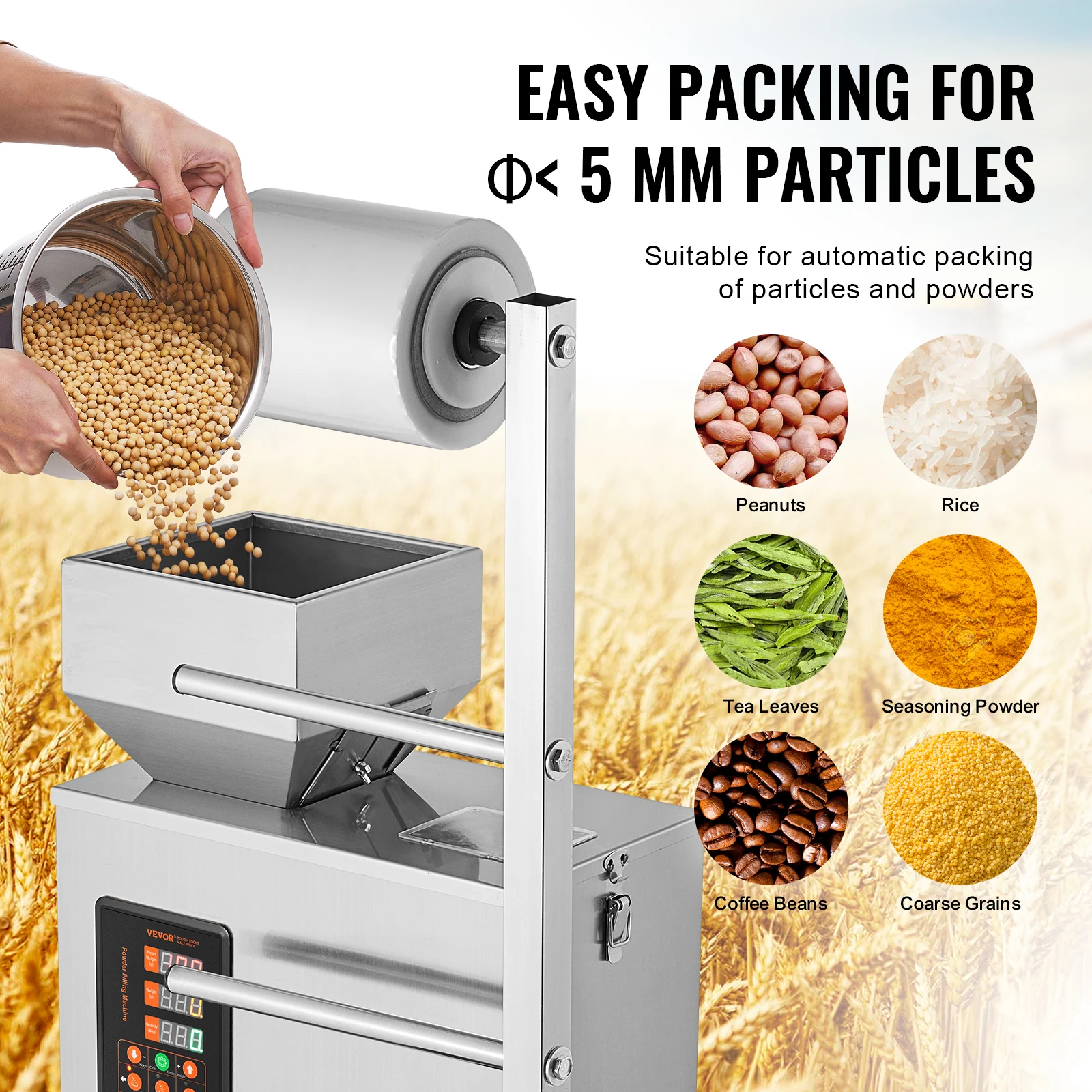 Automatic Particle Packaging Machine for Tea Seeds Beans Rice